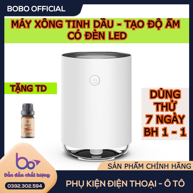 Máy xông tinh dầu phòng ngủ BOBOCI làm thơm phòng có đèn LED thay đèn ngủ