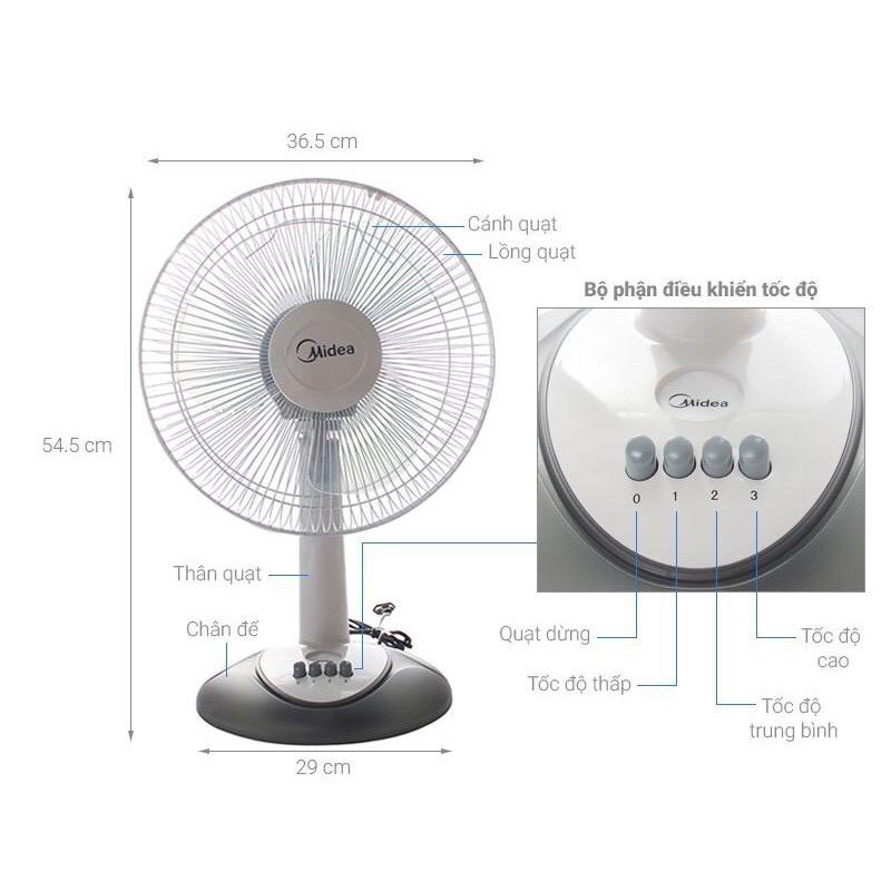 Quạt để bàn mini cao cấp Midea FT30-Y8BA- Hàng chính hãng