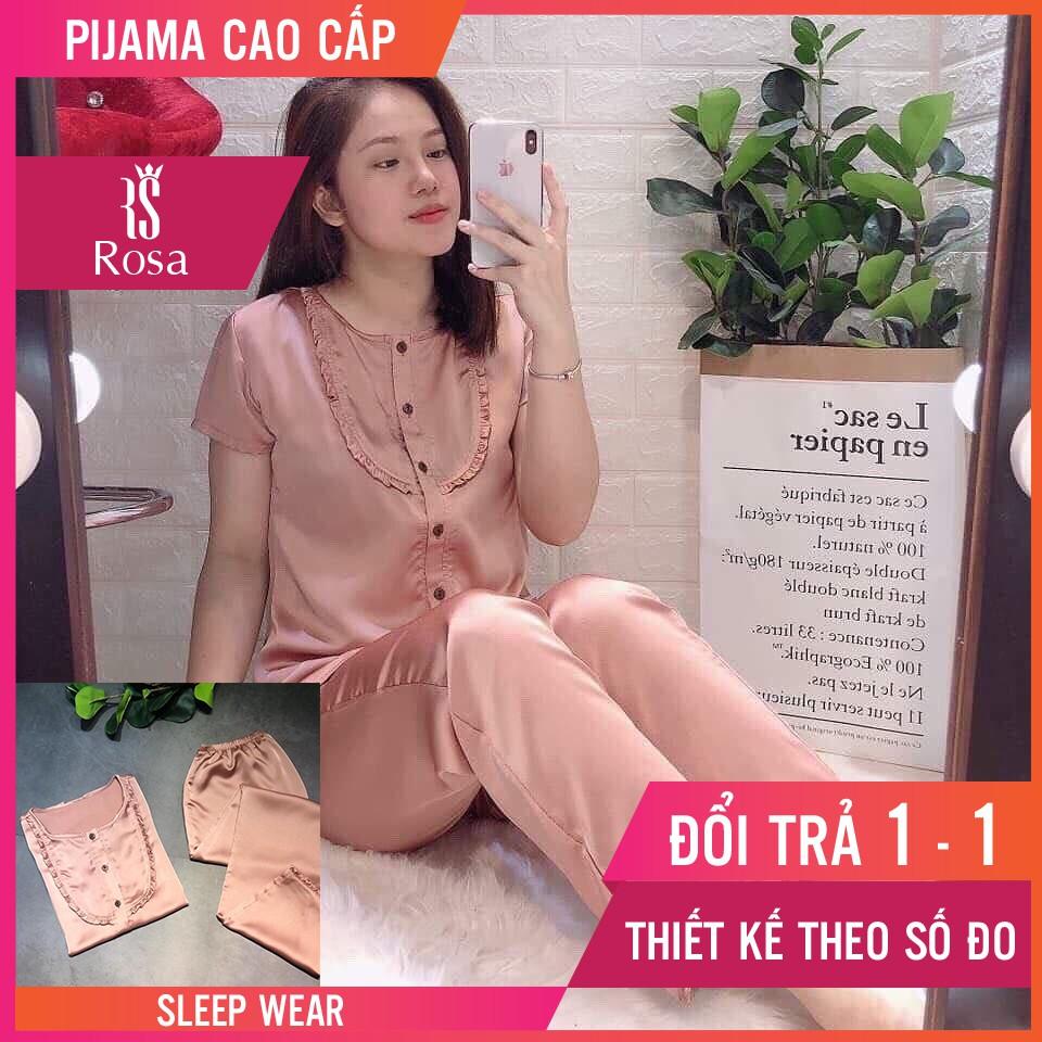 - Set Pijama Lụa Hồng Bèo Cao Cấp - Mã L200