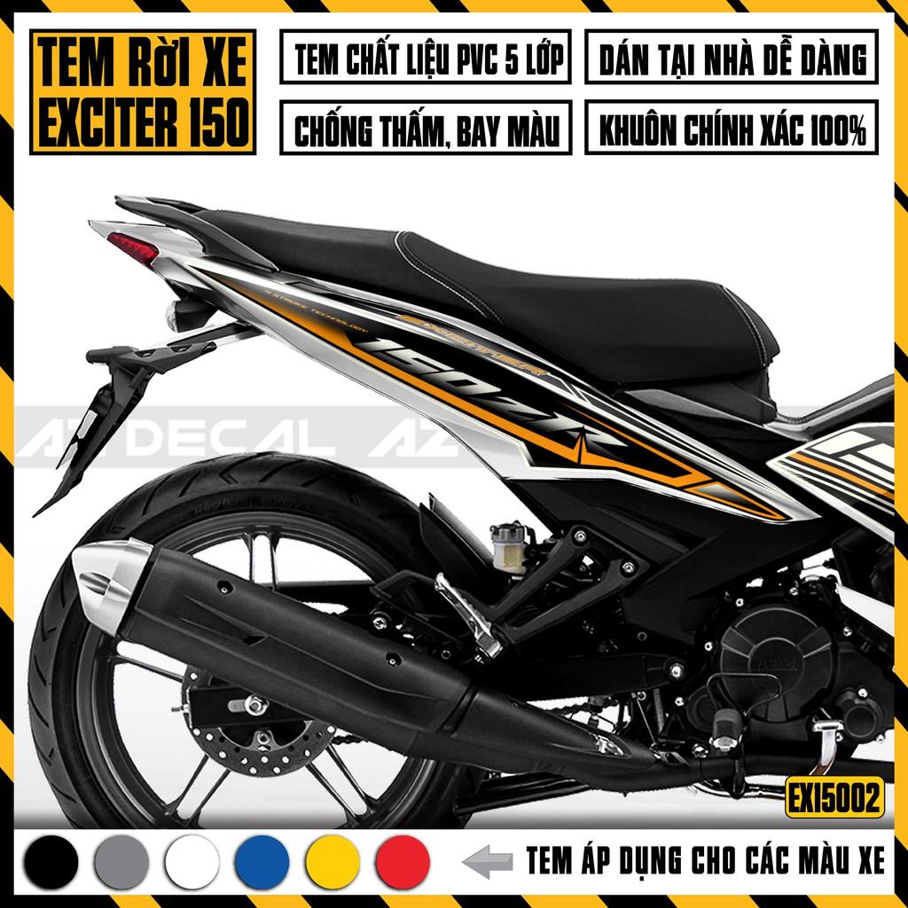 Tem Rời Dán Xe Exciter 150 Mẫu Text 150 ZR | EX15002 | Decal Xe Ex150 Chất Liệu PVC Cao Cấp, Dễ Dán Tại Nhà