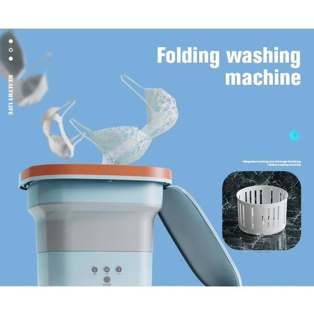Máy giặt mini xếp gọn với chức năng sấy Khô Turbo tia UV kháng khuẩn 4.5L