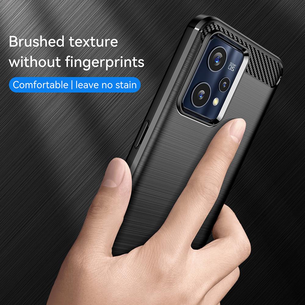 Ốp lưng cho Realme 9 4G / Realme 9 Pro+ 5G ốp silicone mềm Carbone phay xước chống sốc chống vân tay