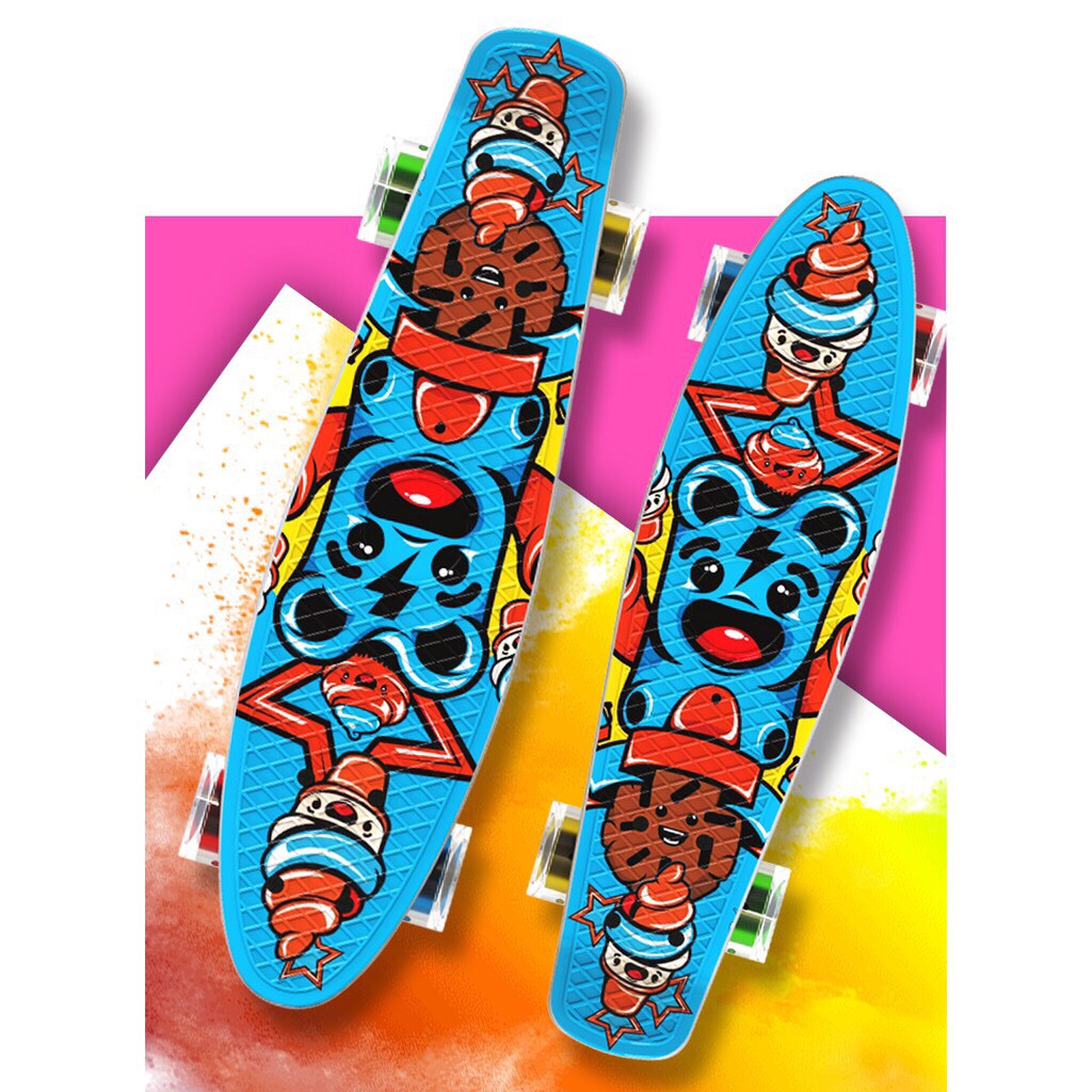 Ván Trượt Skateboard Penny Có Đèn Led -  4 Tùy Chọn Màu