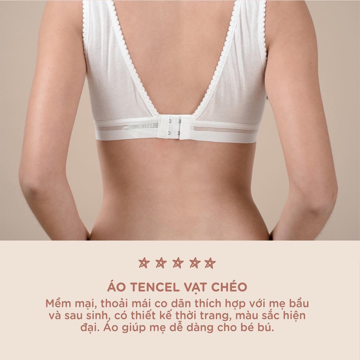 Bộ Quần Áo Lót Bầu Sau Sinh Cho Con Bú Tencel Chống Chảy Sệ Cao Cấp - Thương Hiệu Mothersbaby Hàn Quốc