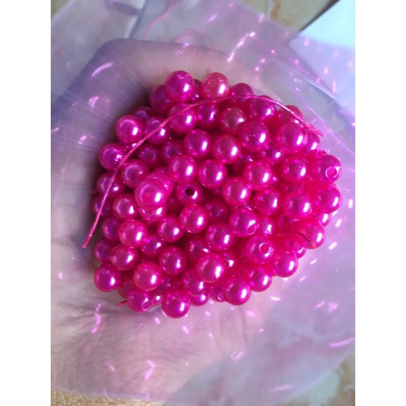 100g hạt nhựa giả ngọc loại có lỗ dùng để sâu chuổi