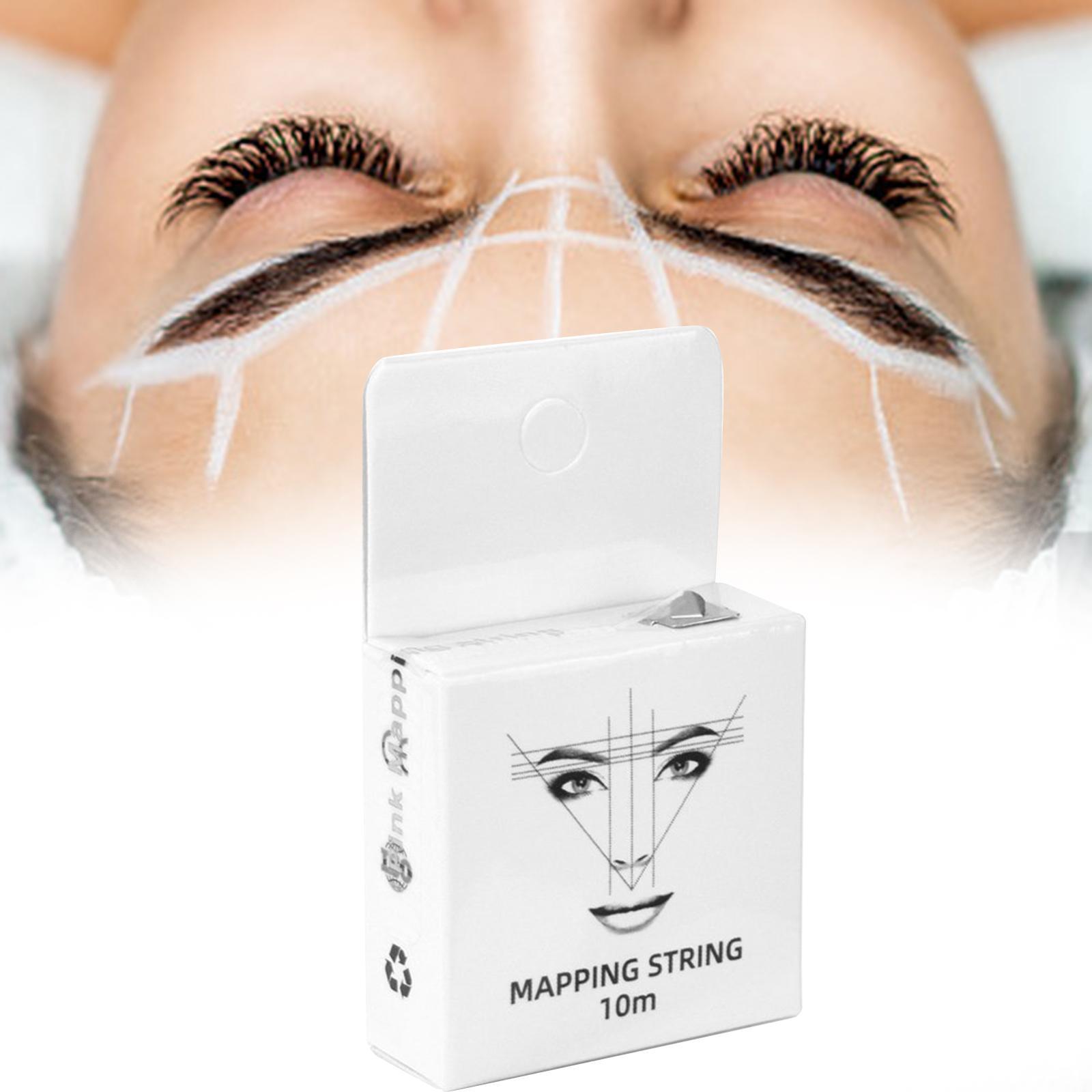 White Eyebrow Mapping String Eyebrow and Lips Positioning Mapping Line