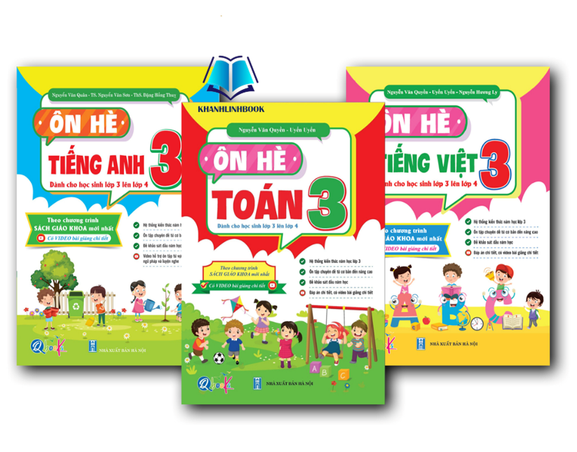 Sách - Combo 3C Ôn Hè Toán Tiếng Việt Tiếng Anh - Dành Cho Học Sinh Lớp 3 Lên Lớp 4