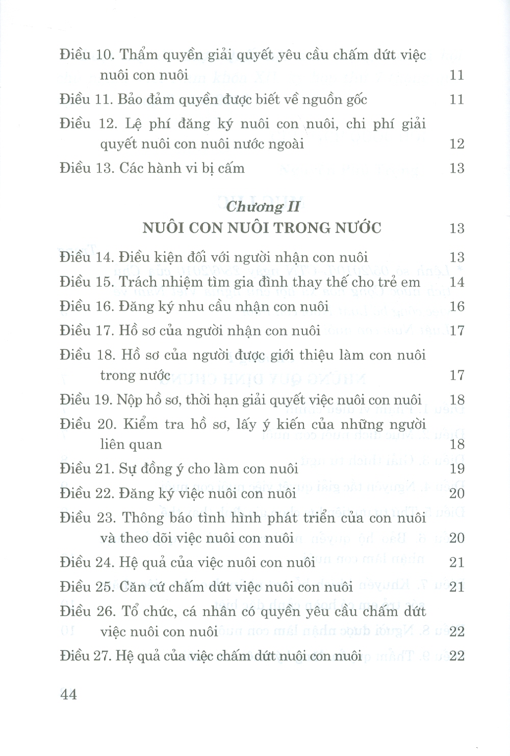 Luật Nuôi Con Nuôi Năm 2010