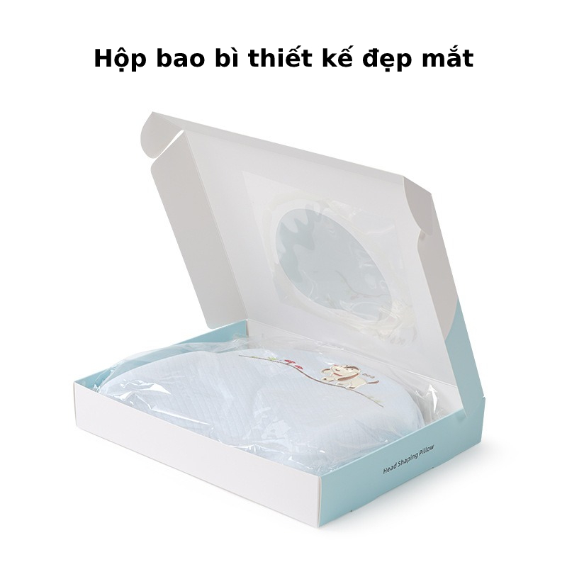 Gối cao su non chống bẹp đầu, méo đầu, nghẹo cổ cho trẻ sơ sinh và trẻ em