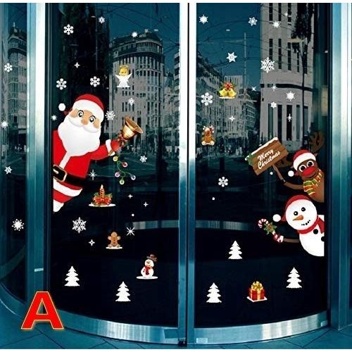 Nhãn dán trang trí cửa sổ chủ đề Giáng Sinh 30cm * 90cm độc đáo