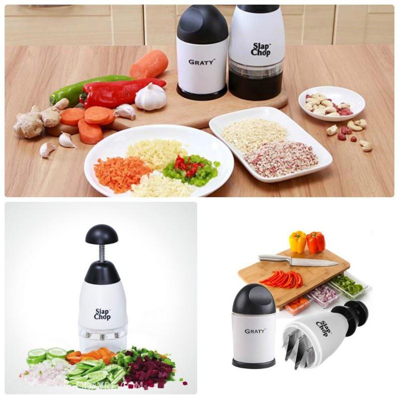 Dụng Cụ Dập Tỏi, Cắt Rau Củ Quả Bằng Tay Đa Năng Slap Chop Tiện Ích Cho Nhà Bếp