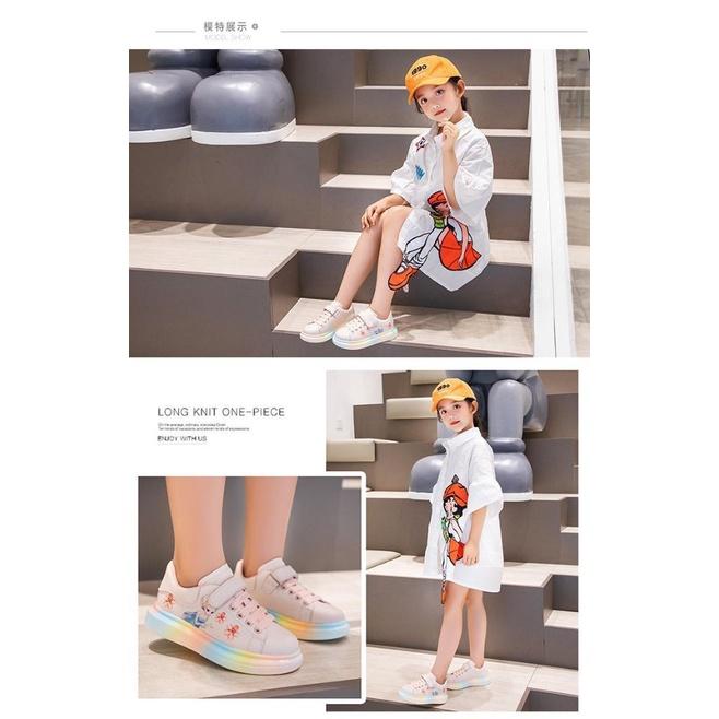 Giày thể thao cho bé gái Giày Elsa công chúa trẻ em từ 3-14 tuổi đàn hồi kháng khuẩn kiểu dáng thời trang