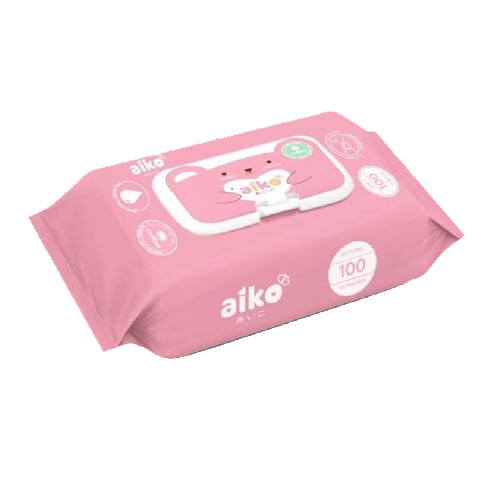 Combo 2 gói khăn giấy ướt Aiko hồng ( 100 tờ / gói )