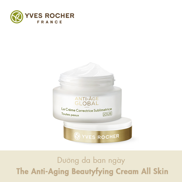 Dưỡng Da Ban Ngày Chống Lão Hóa Dành Cho Mọi Loại Da Yves Rocher The Anti-Aging Beautyfying Cream All Skin Types - Day 50ml