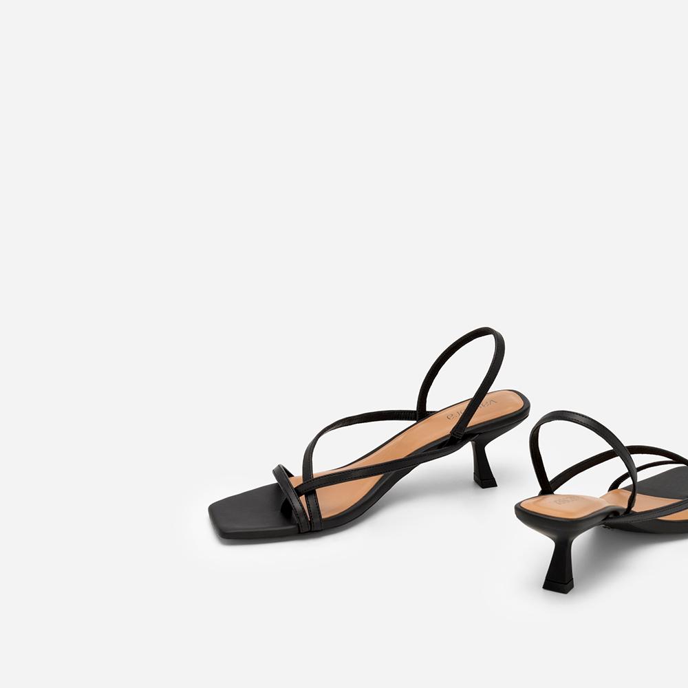 Vascara Giày Sandal Slingback Quai Ngang Phối Kẹp - SDN 0718