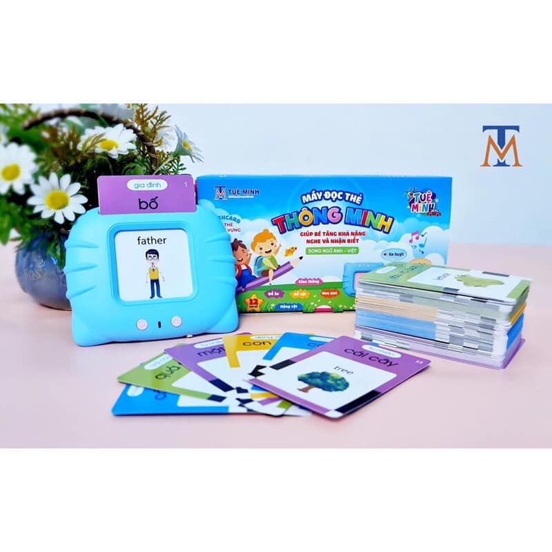 Máy đọc thẻ flashcard Tiếng Anh 224 từ vựng không sóng điện từ