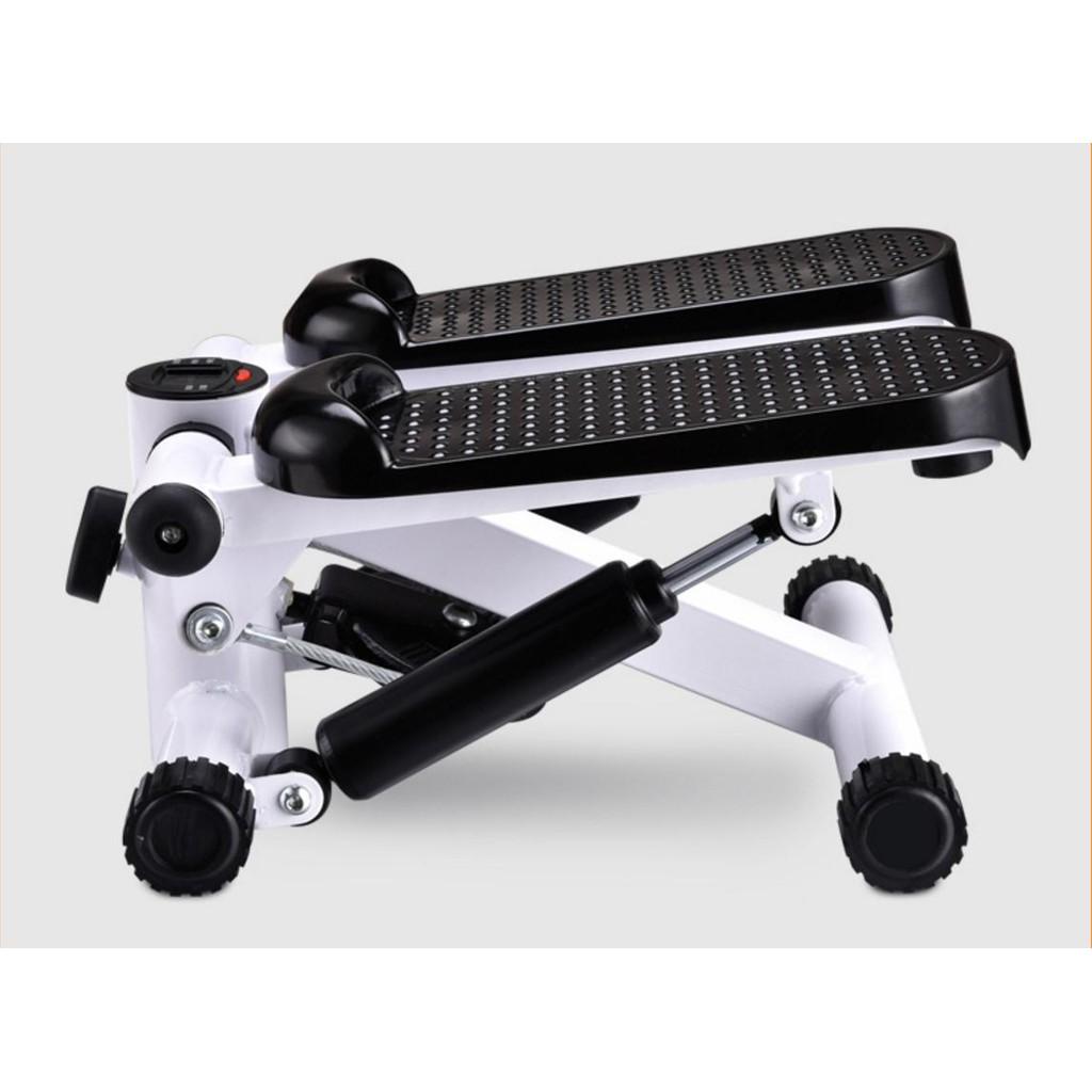 Máy chạy bộ tại chỗ mini stepper Cao cấp tặng dây kéo chạy bộ (đen phối trắng)... Hàng mới !!!