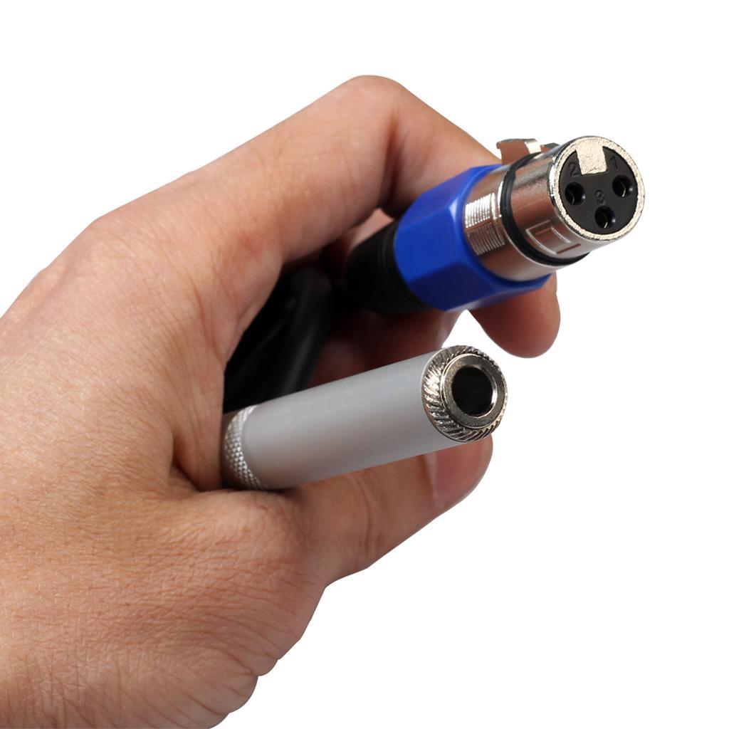 2 x Balanced 3-Pin XLR Male to 6.35mm Female /Male Stereo Audio Cable