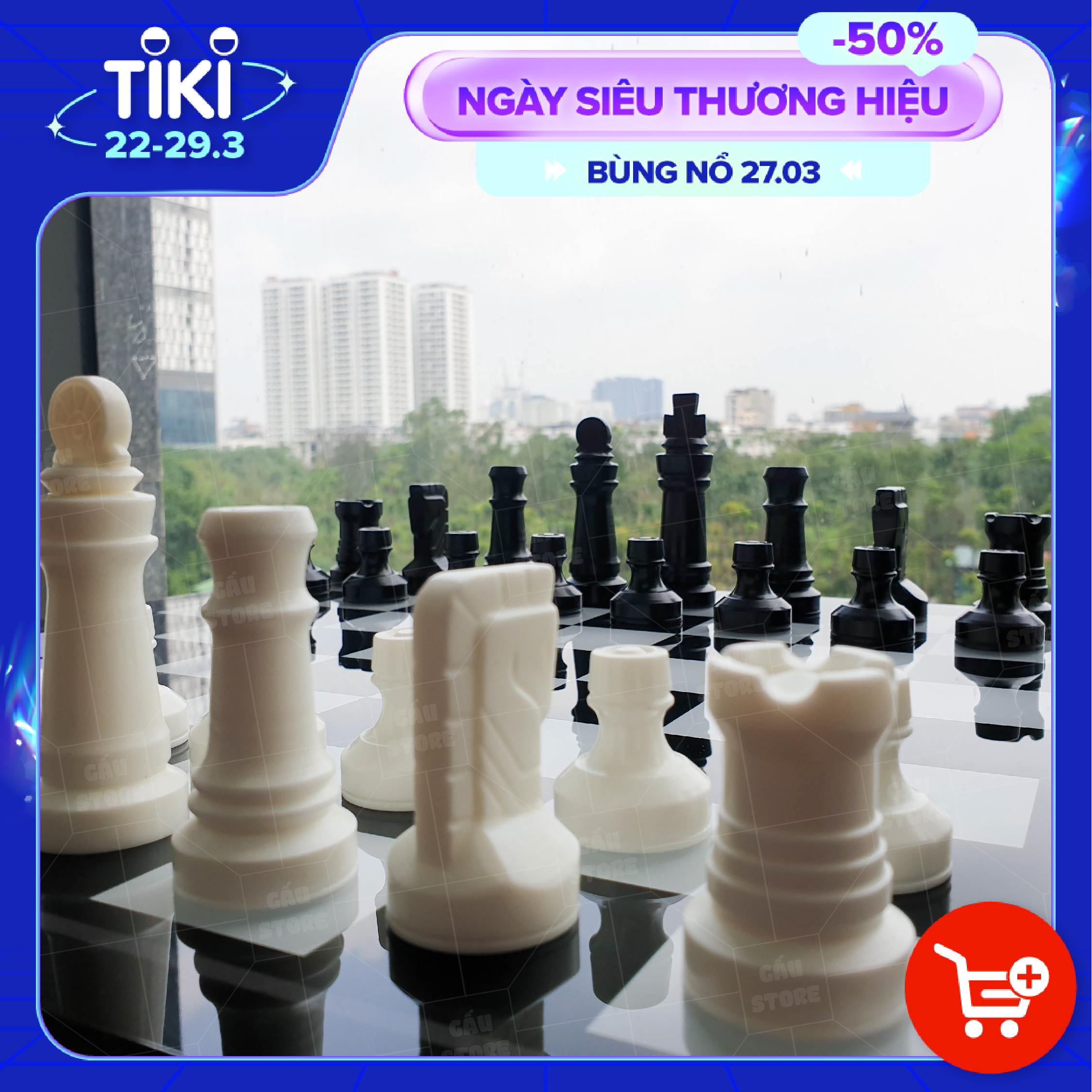 Bộ Cờ Vua Bàn Vuông B Square Chess Made in Vietnam, Đồ Chơi Trẻ Em (Handmade)