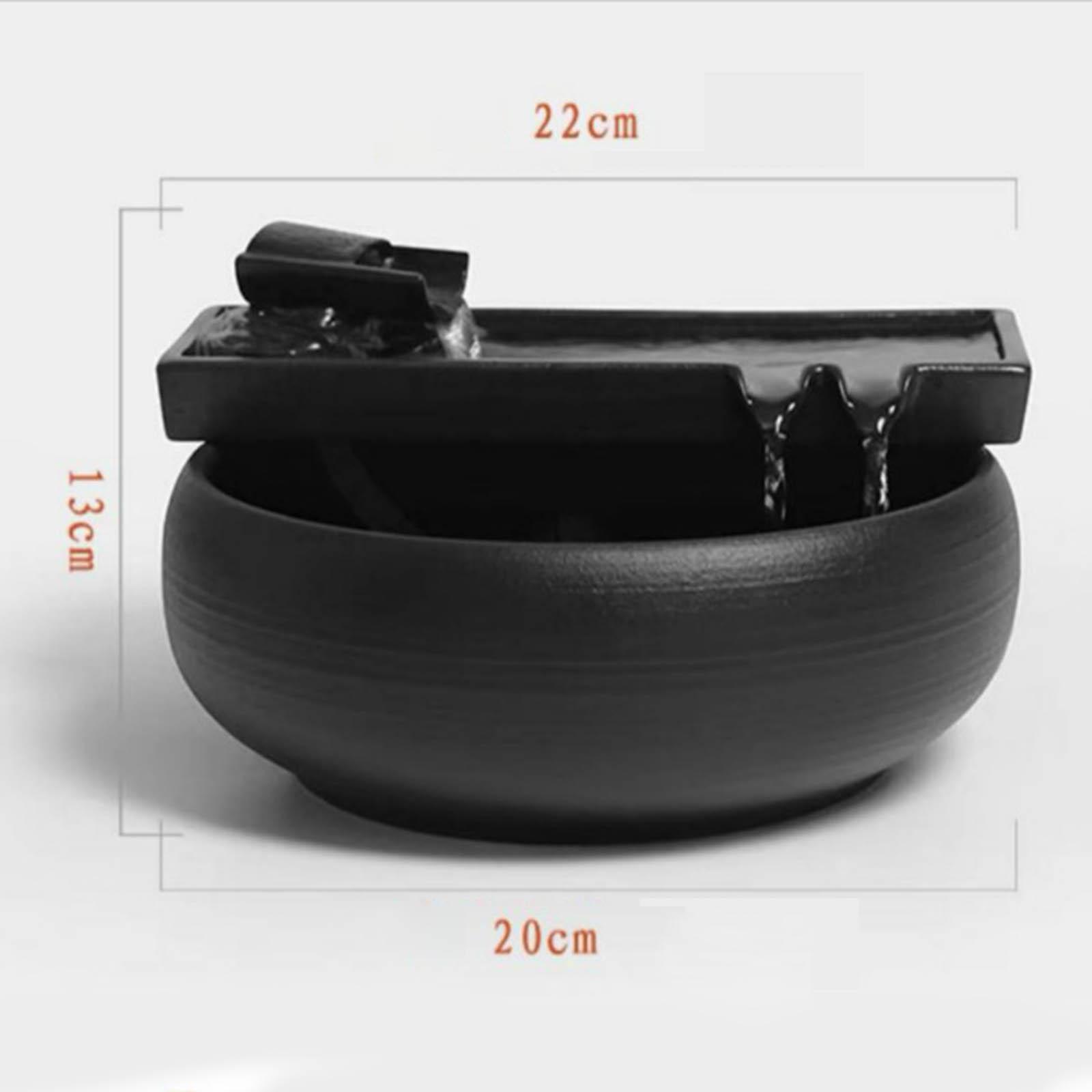 Ceramic Tabletop Fountain Calming Soothing Relaxation Fountain Waterfall Fish Tank Desktop Fountain office and home decor Ornament