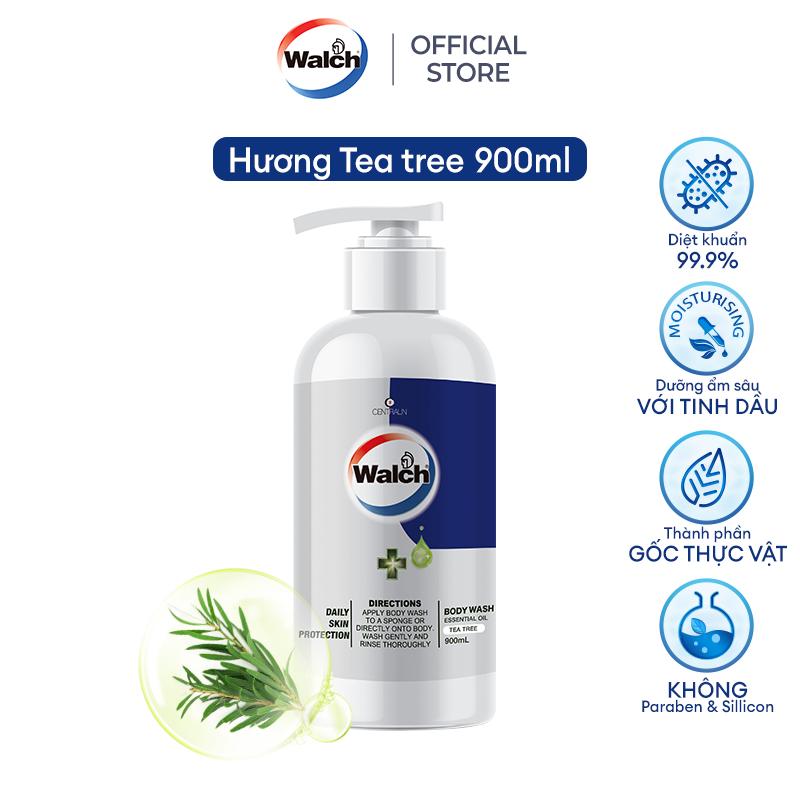 Sữa tắm tinh dầu Walch tiêu diệt vi khuẩn, dưỡng ẩm mềm mịn, tái tạo làn da (900ml)