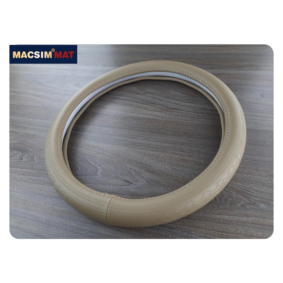 Bọc vô lăng cao cấp Macsim mã L620- Khâu tay 100% size M màu be