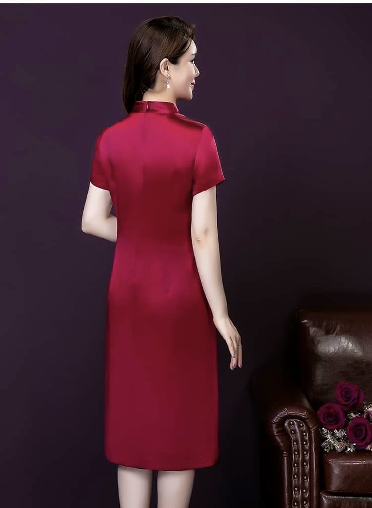 Đầm suông trung niên, đầm quý bà, đầm cho mẹ. Đính đá sang trọng