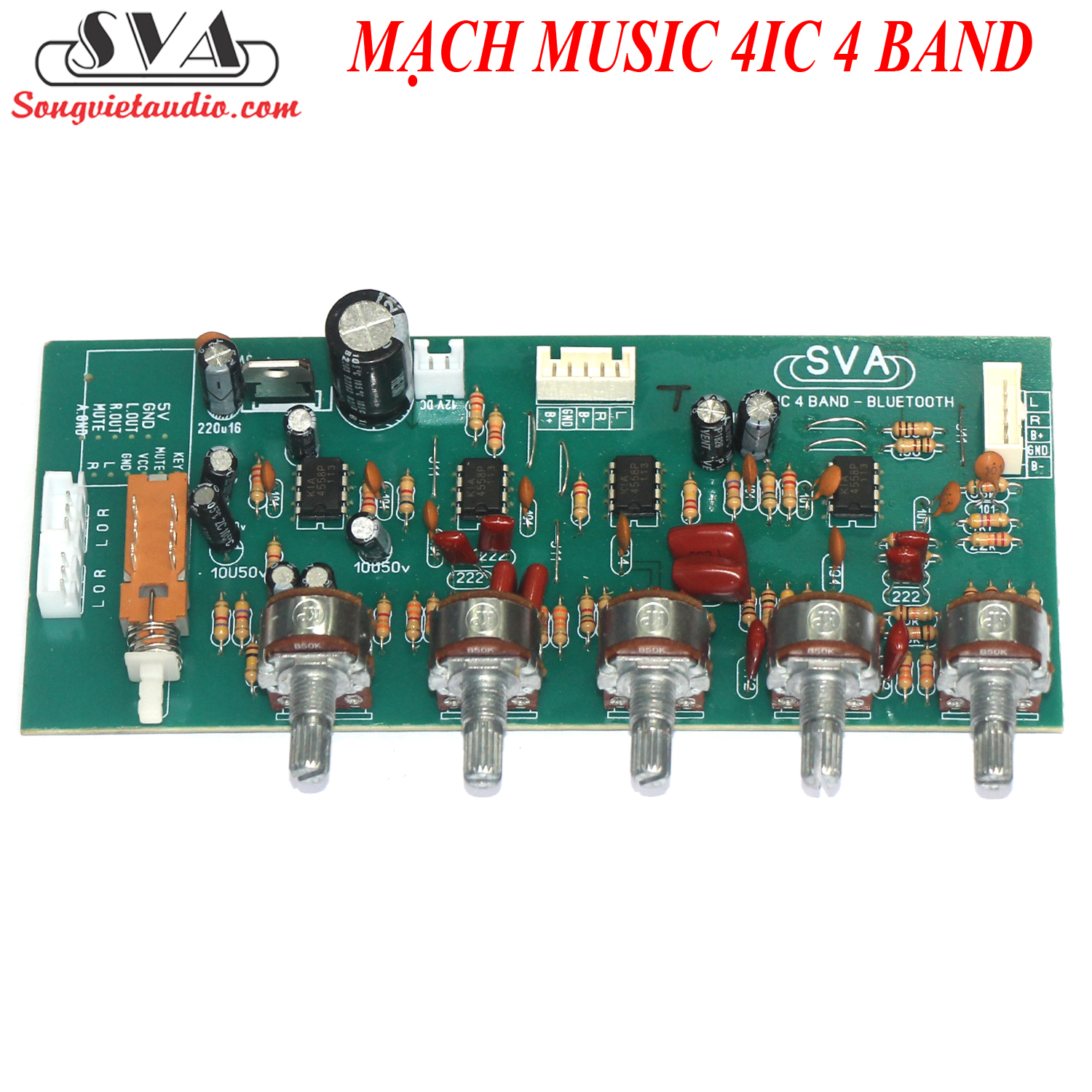 MẠCH MUSIC 4IC 4 BAND (CÓ THỂ GẮN THÊM BLUETHOOTH