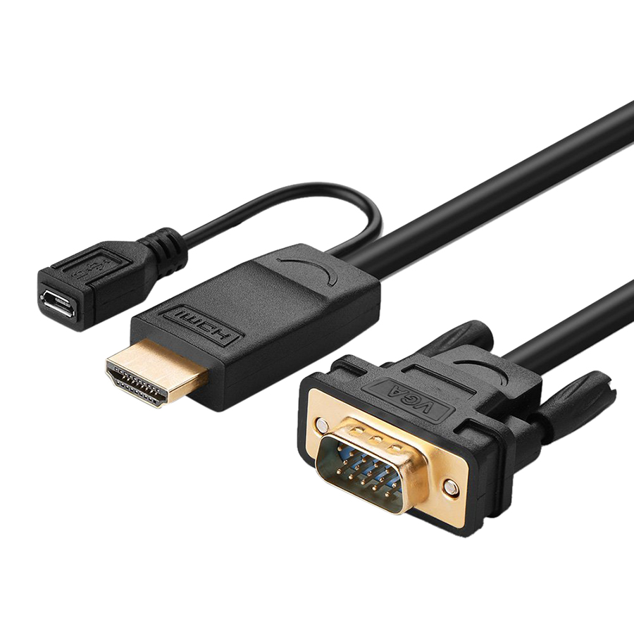 Dây Cáp Chuyển Đổi HDMI To VGA Hỗ Trợ Nguồn Ugreen