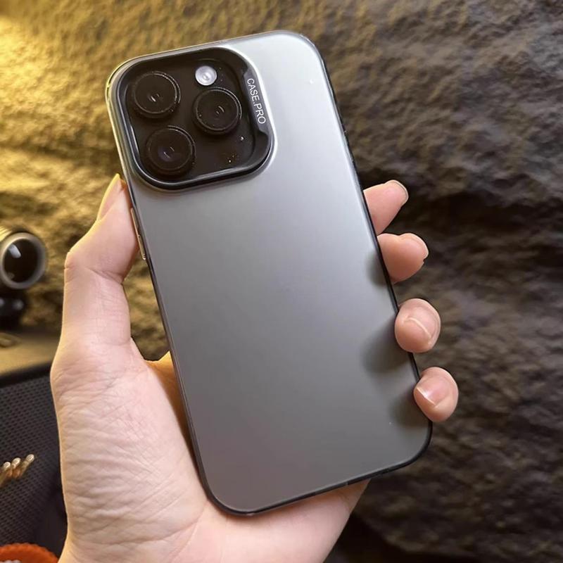 Ốp Điện Thoại Nhám Chống Sốc Có Nút Kim Loại Sang Trọng Cho iPhone 15 14 13 12 11 Pro max