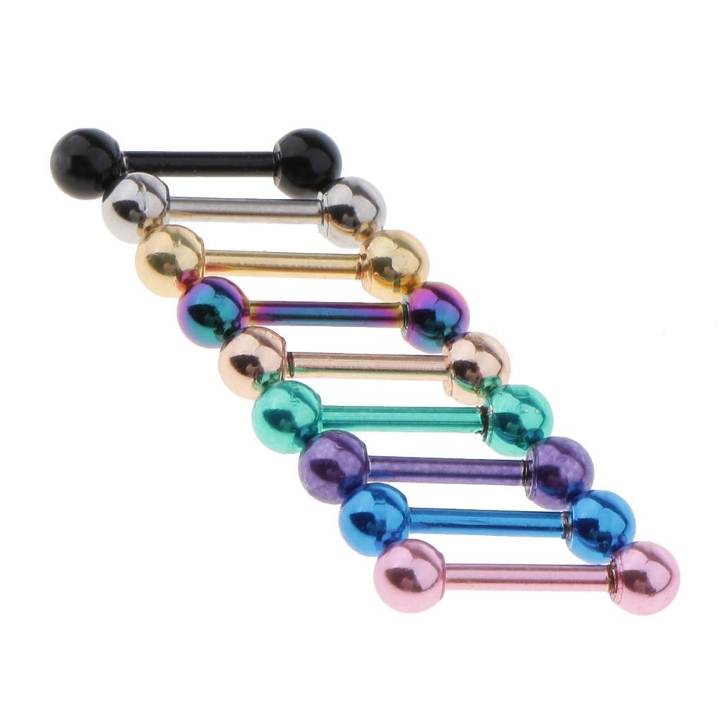 9 Pieces Stainless Steel Barbell  Lip  Stud  16g 3mm Ball