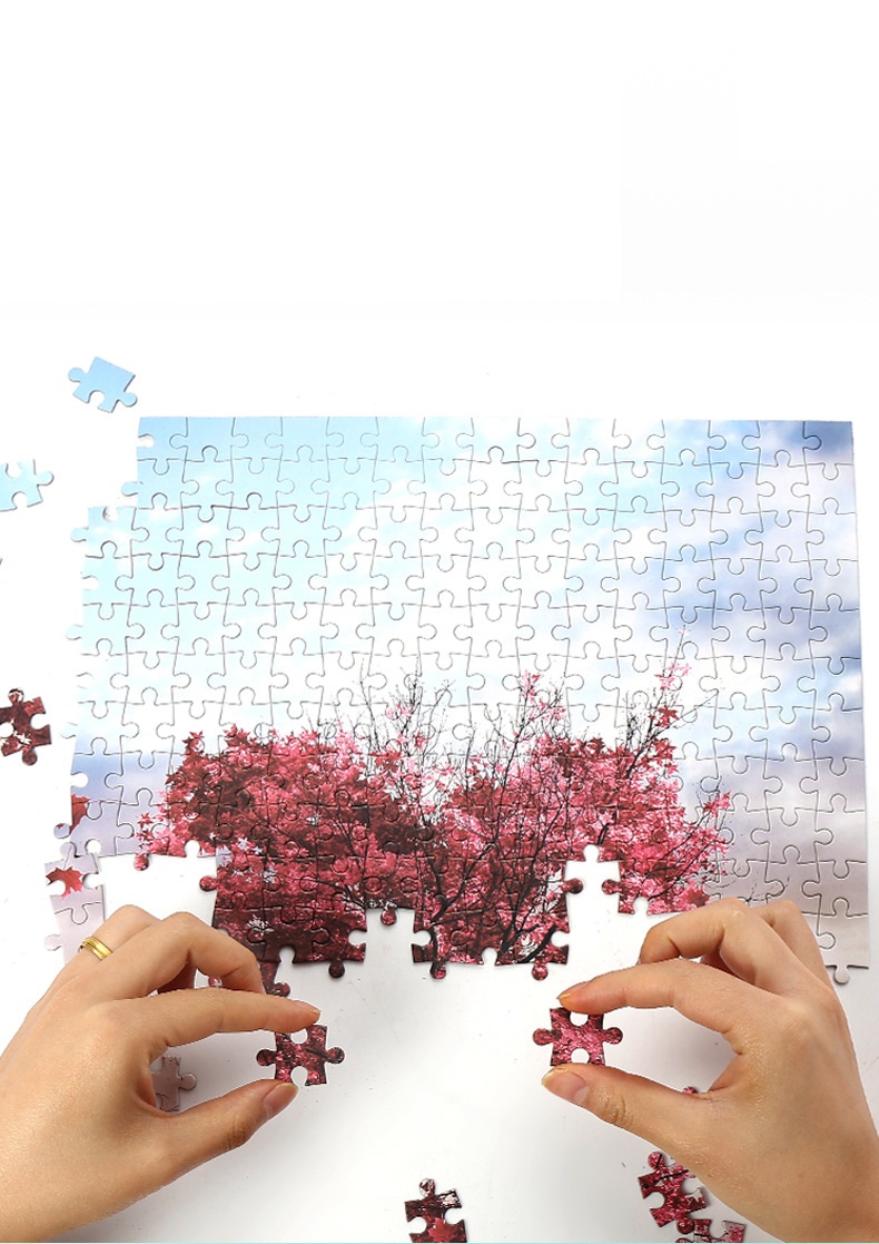 Tranh ghép hình 1000 mảnh bằng giấy THÀNH PHỐ HOA TÍM Jigsaw Puzzle hình , kích thước 70cm*50cm