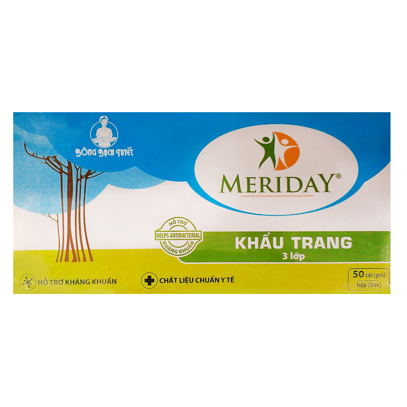 Khẩu Trang Y Tế Meriday Bông Bạch Tuyết TP-KT21 (50 Cái)