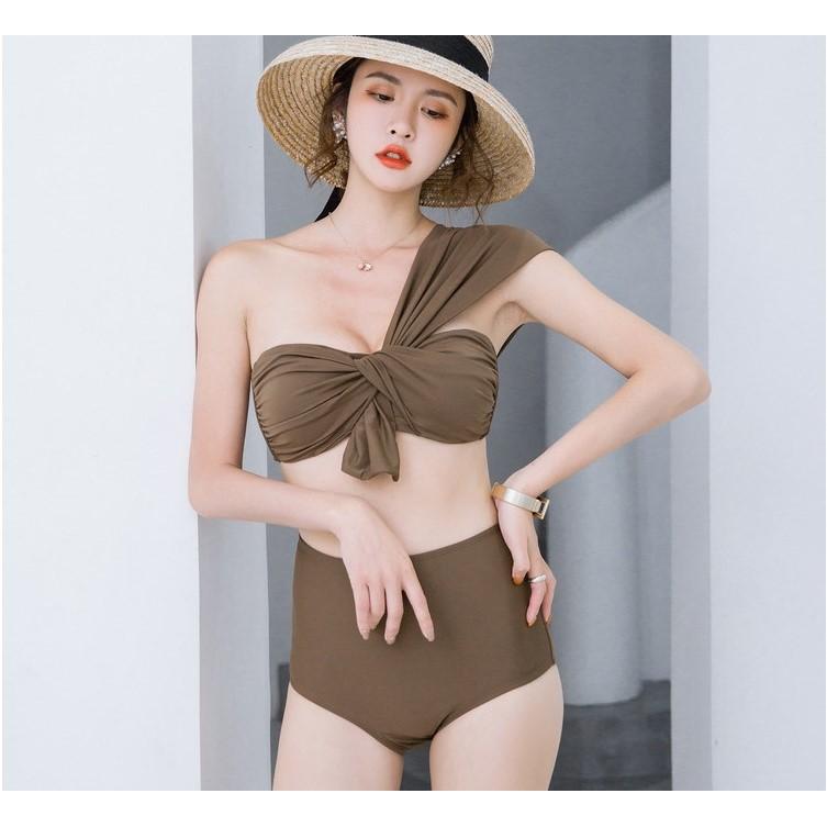 Bikini đi biển cao cấp nơ lệch cách điệu 1 bên