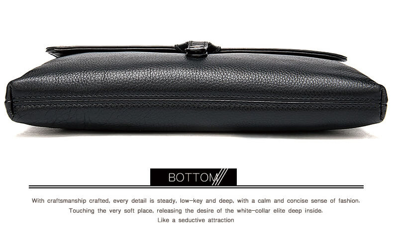 Clutch, Ví Cầm Tay Thời Trang Nam Da Bò Cao Cấp CL20 Đen