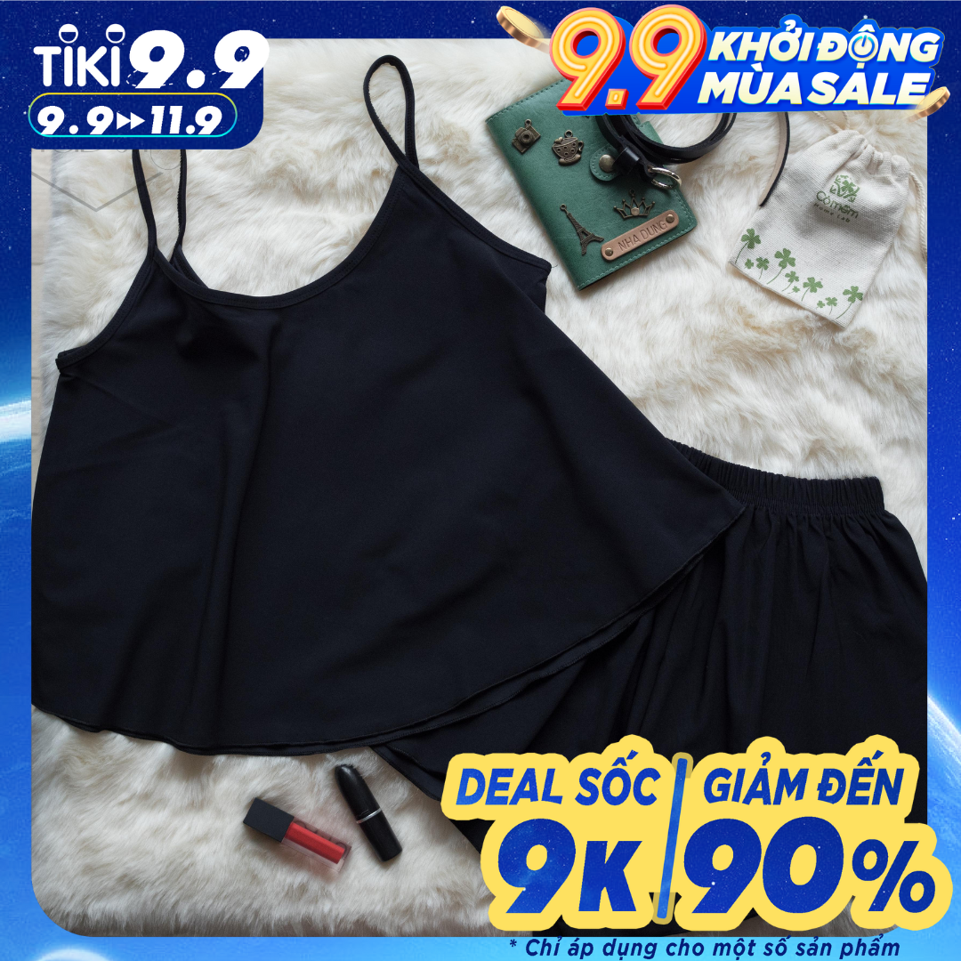 BỘ NGỦ HAI DÂY MẶC MÁT CHO NỮ VẢI THUN LẠNH 4 CHIỀU LOẠI 1 SIÊU XỊN SIÊU RẺ TỪ 40-65KG