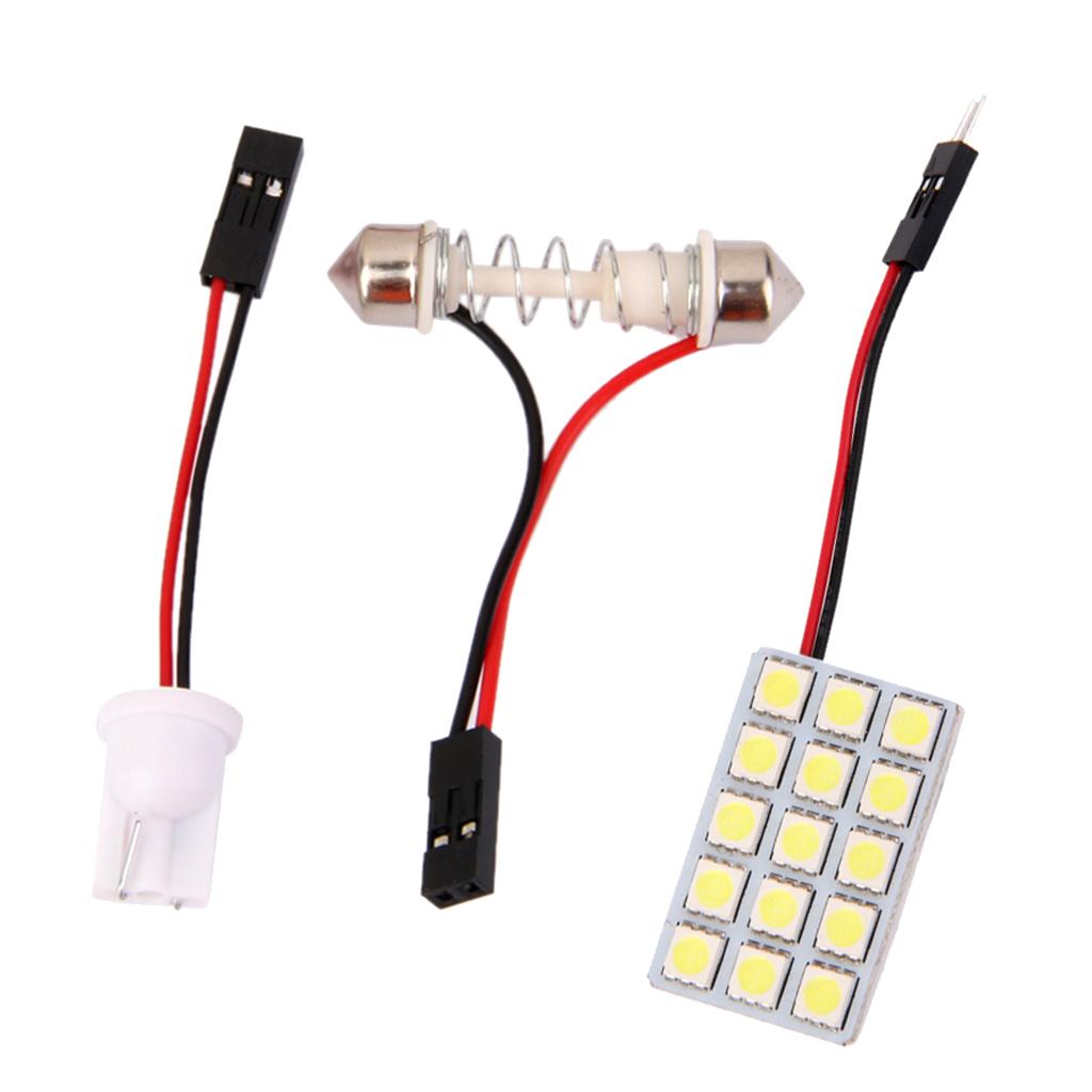 12V LED 5050 Car 15 SMD T10 BA9S Canbus Dome Car Bulb Car Bulb White