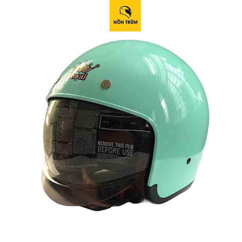 Mũ bảo hiểm 3/4 Royal M139 xanh ngọc bóng