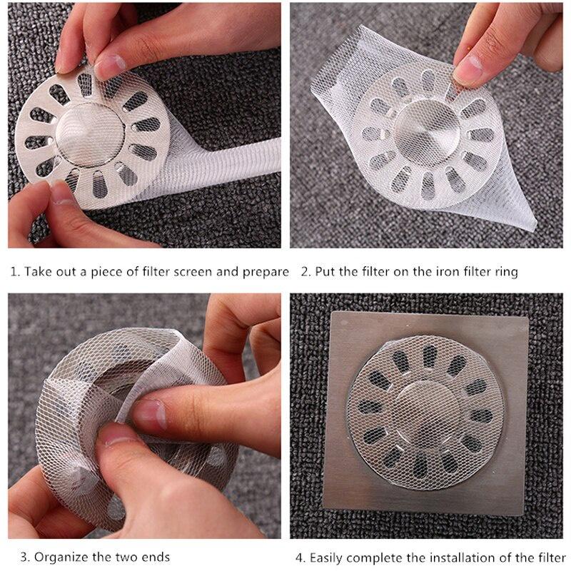 Newest 100/400pcs Sink Filter Mesh Kitchen Trash Bag Prevent The Sink From Clogging Filter Bag For Bathroom Strainer Rubbish Bag