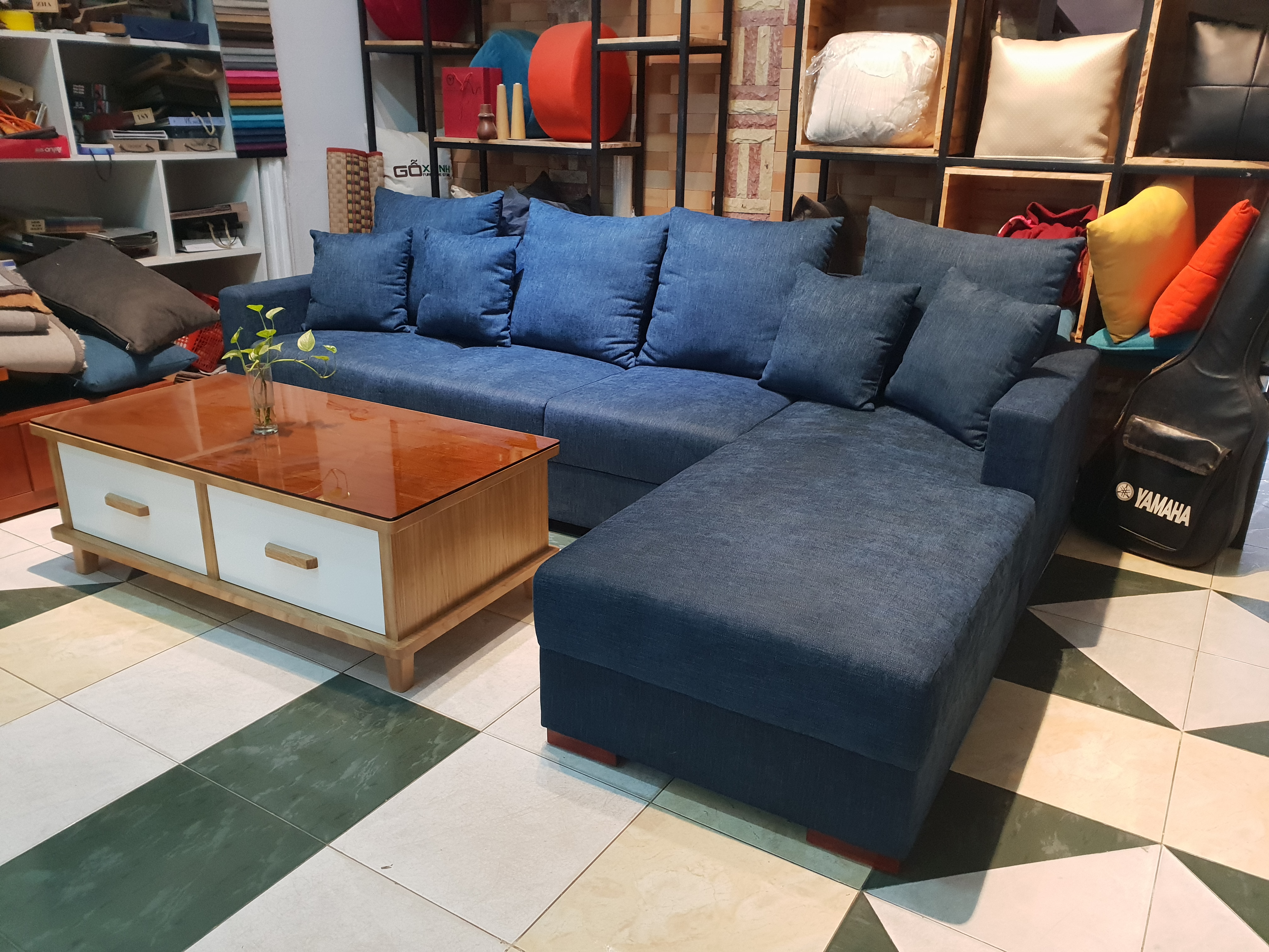 Ghế Sofa Hiện Đại Phòng Khách - Bộ Salon Bọc Vải Hàn Quốc - Sản Xuất Theo Tiêu Chuẩn Xuất Khẩu