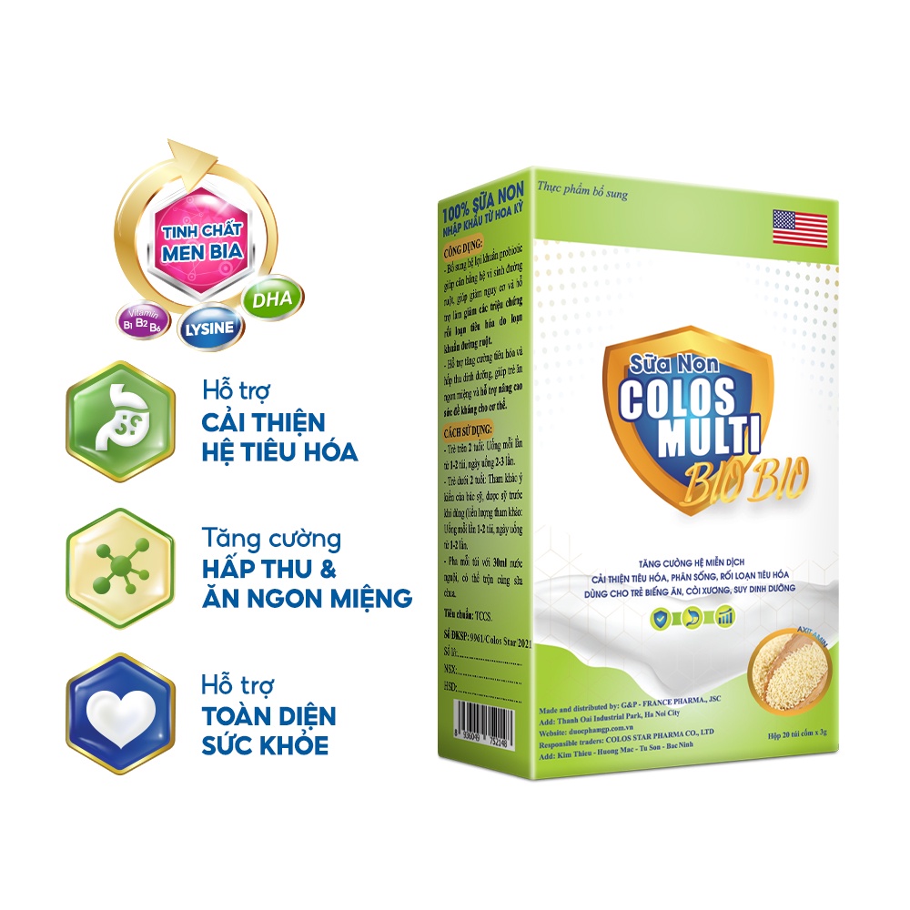 [Combo tiết kiệm] 1 hộp sữa non Colosmulti Biotic + 1 hộp sữa bột Pro+ 3 + 1 hộp Colosmulti Biobio