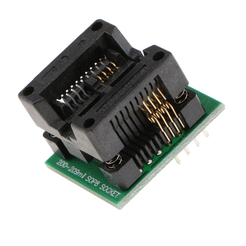 208MIL SOIC8 SOP8 để DIP8 Lập Trình Viên Adapter IC Kiểm Tra Ổ Cắm Module Chuyển Đổi