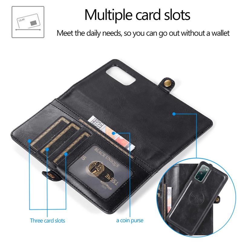 Bao da điện thoại có ngăn thẻ phong cách cổ điển cho Samsung S8 S9 Plus S10E S10 Plus