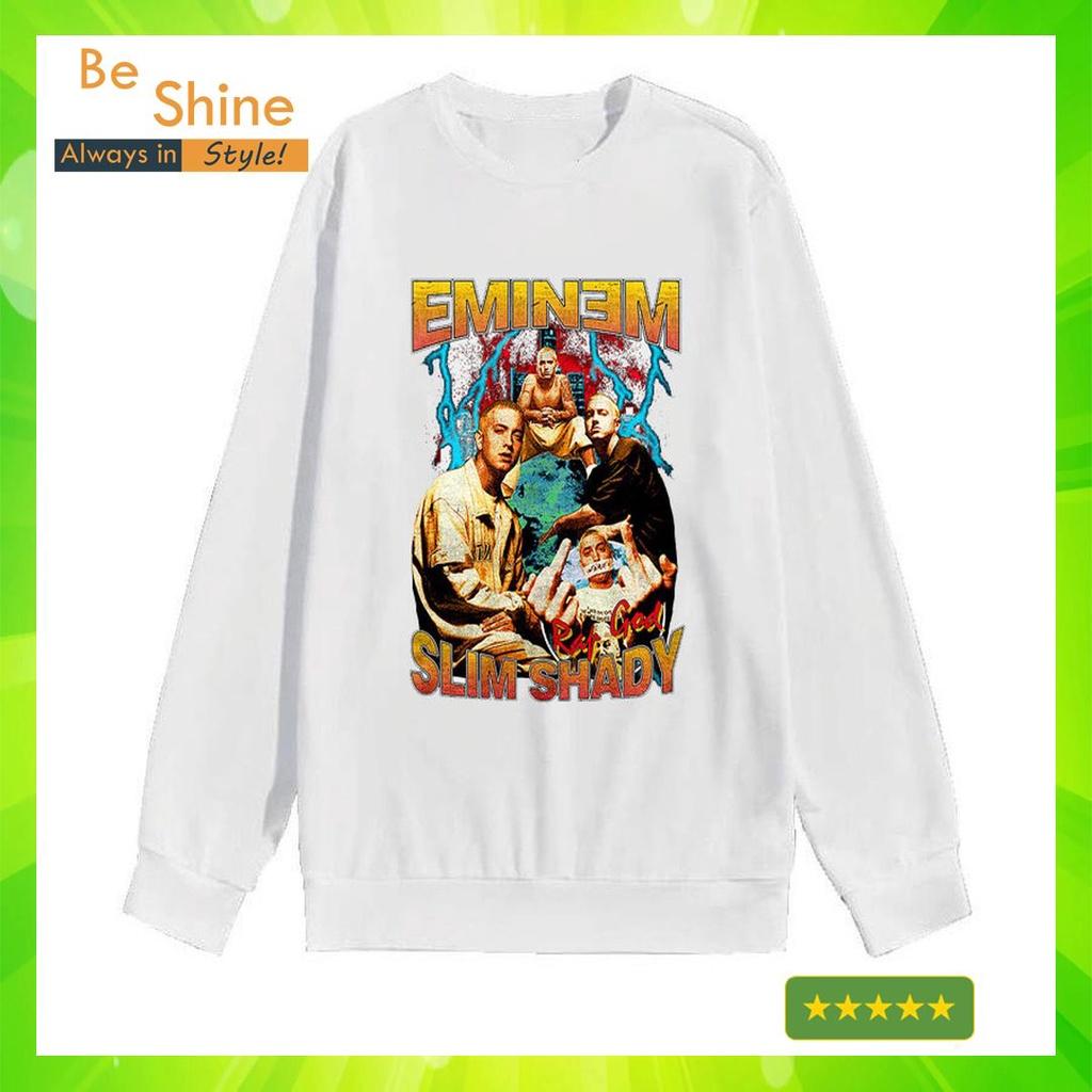 Sweater Unisex Form Rộng Eminem Slim Shady - Áo Nỉ Hiphop Dài Tay Thời Trang Nam Nữ - Beshine Store