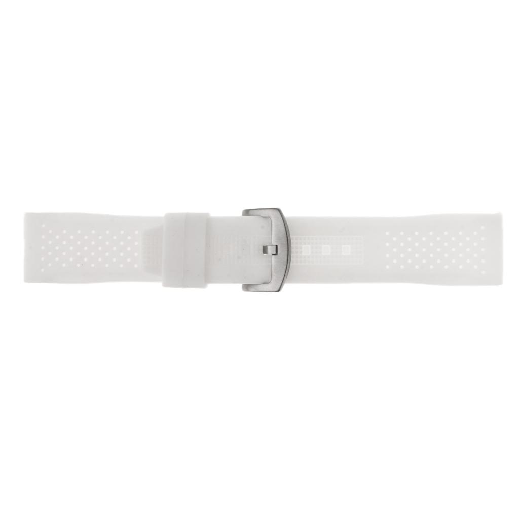 Silicone Watch Band Soft Rubber Replacement Strap Belt Waterproof White