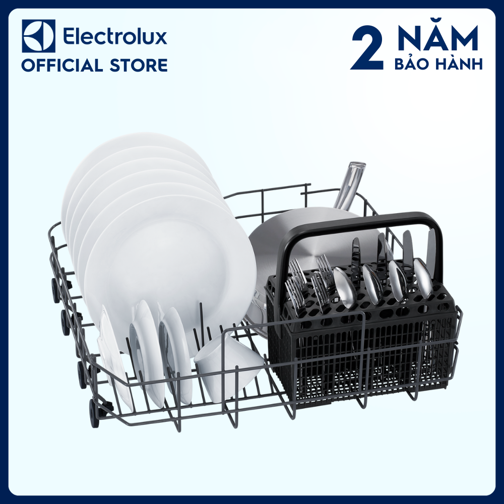 [Free Giao lắp] Máy rửa bát đứng độc lập Electrolux ESF5512LOX 60cm cho 13 bộ chén dĩa, Nhiều chương trình chuyên dụng, chế độ hẹn giờ,  loại bỏ 99,99% vi khuẩn và vi rút [ Hàng chính hãng]