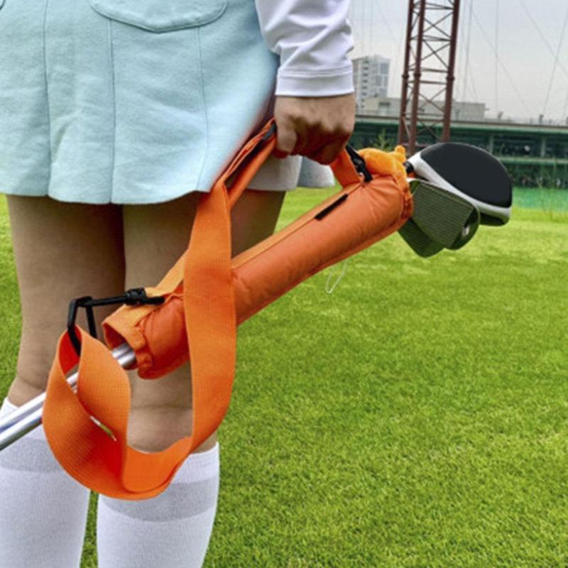 Mini Nylon Trọng Lượng Nhẹ Túi Đựng Câu Lạc Bộ Golf Mang Theo Sân Tập Du Lịch Túi Huấn Luyện Chơi Golf Với Dây Đeo Vai Có Thể Điều Chỉnh Color: Orange
