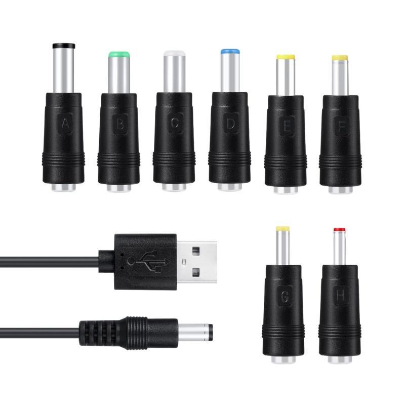 Dây Cáp Sạc Chuyển Đổi 11 Trong 1 5v Usb Sang Dc 5.5x2.1mm Chuyên Dụng Cho Loa / Điện Thoại