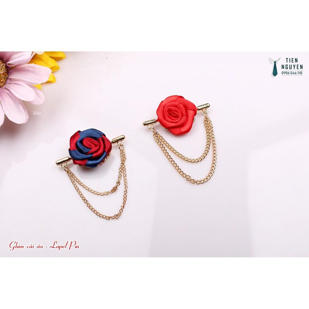 Ghim cài áo - lapel pin - Phụ kiện cài áo Hoa Vải