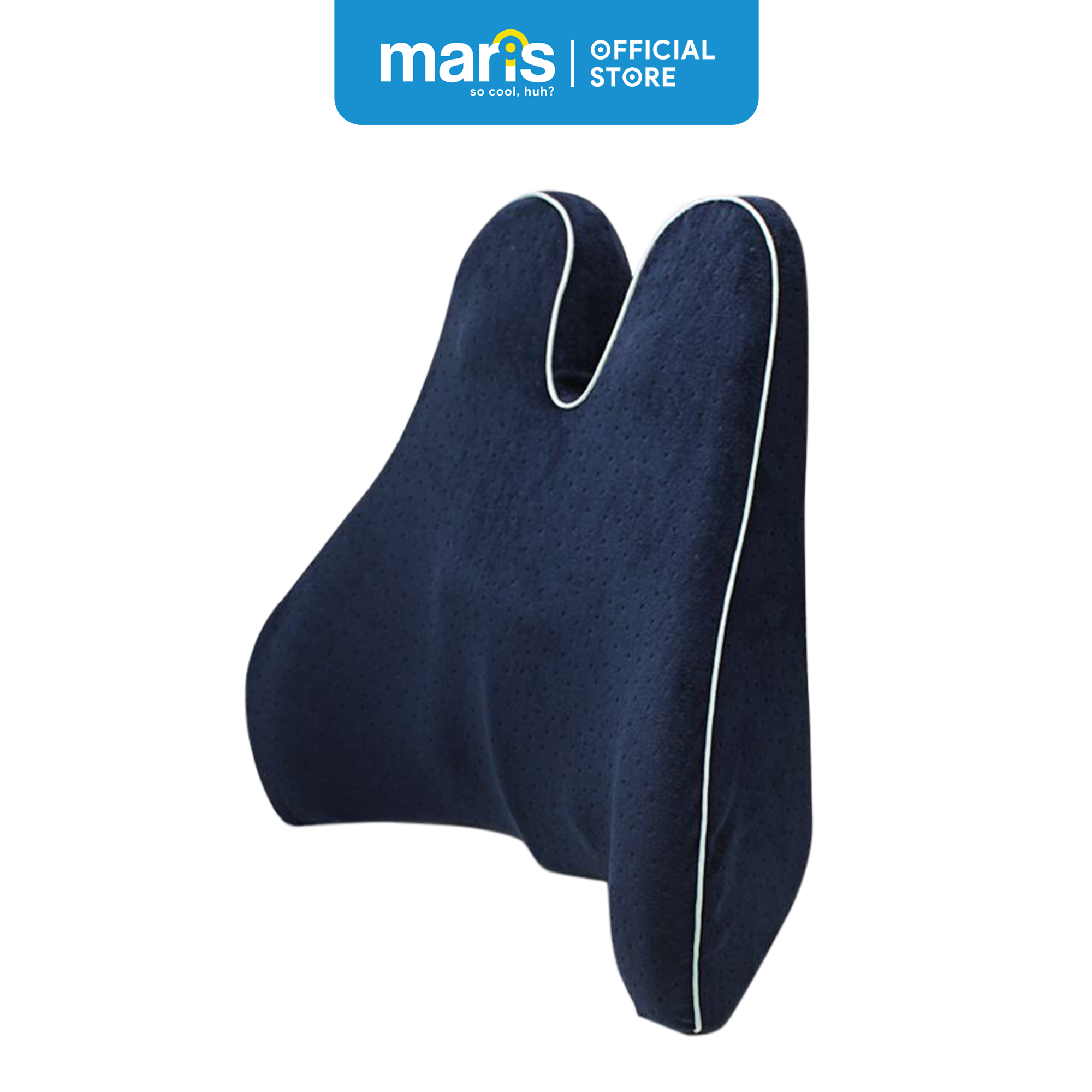 Gối Tựa Lưng Văn Phòng Cao Su Non Memory Foam Cao Cấp Maris MR-403, chống đau mỏi thắt lưng, thoải mái cả ngày dài